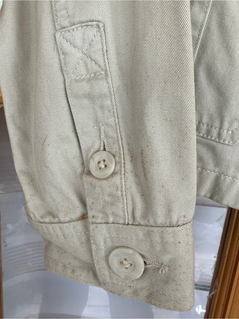Cherokee Beige Utility Jacket with Button Front - Picture 4 of 5